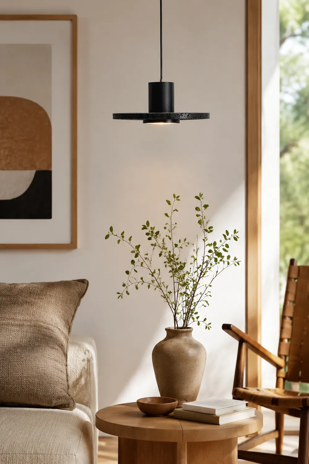 Lava Stone Black Pendant Light - Lumpaz