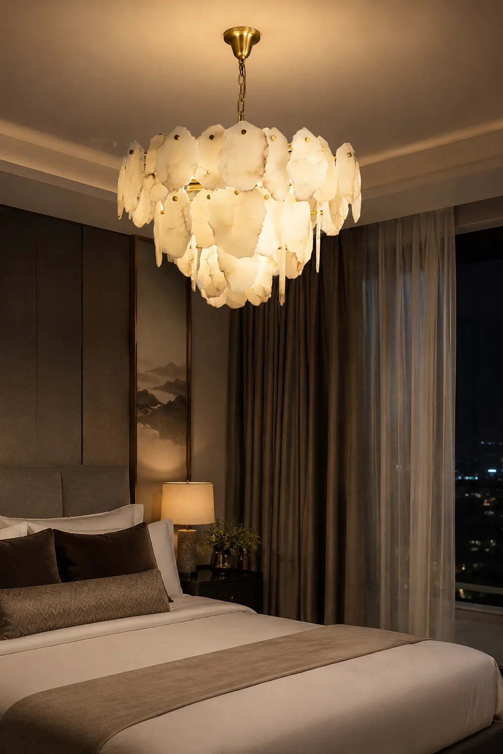 Gloire Luxury Alabaster Chandelier - Lumpaz