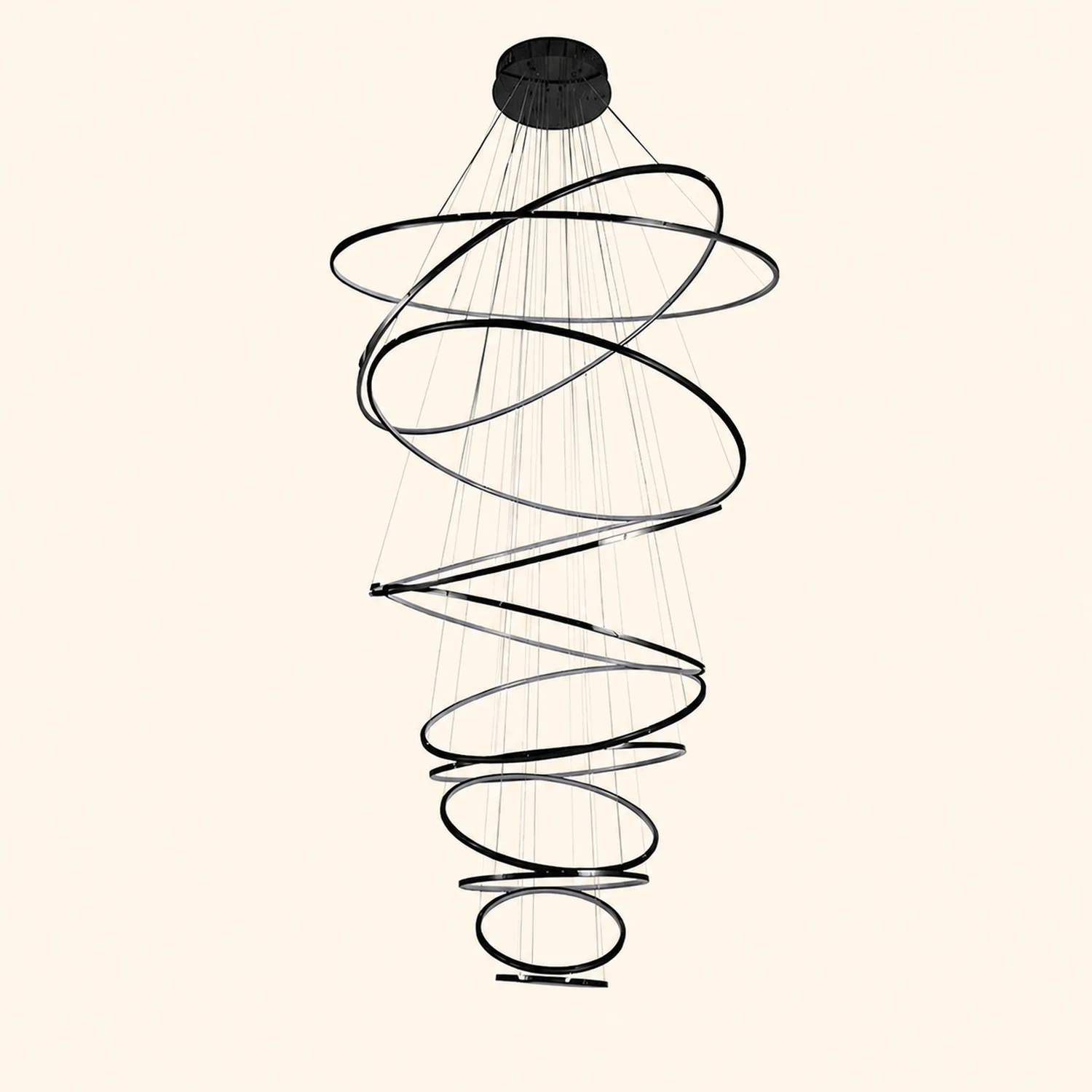 TLANX Large Tiered Ring Foyer Chandelier - Lumpaz