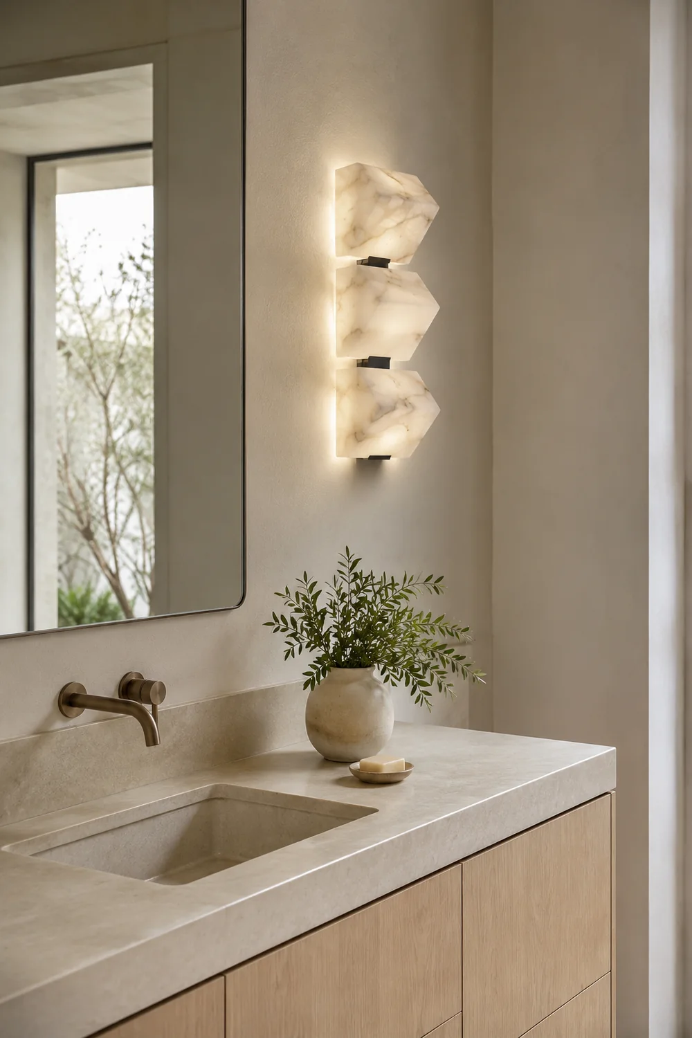 Elegant Alabaster Wall Light - Lumpaz