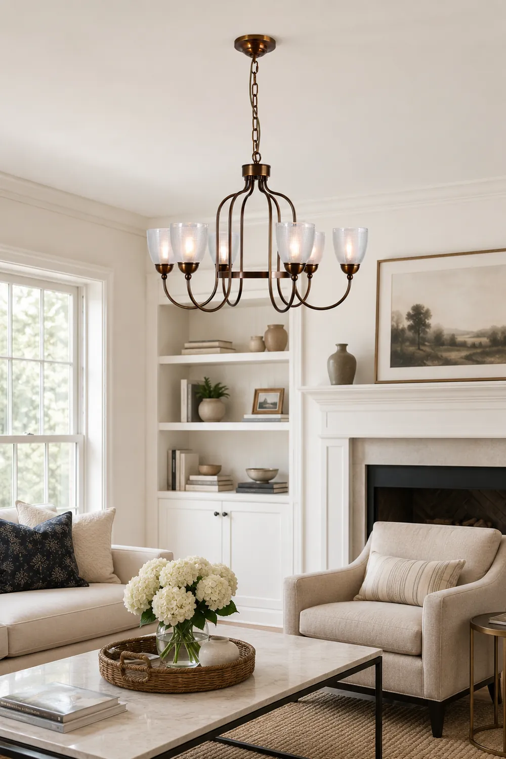 Meruna 6-light chandelier - Lumpaz