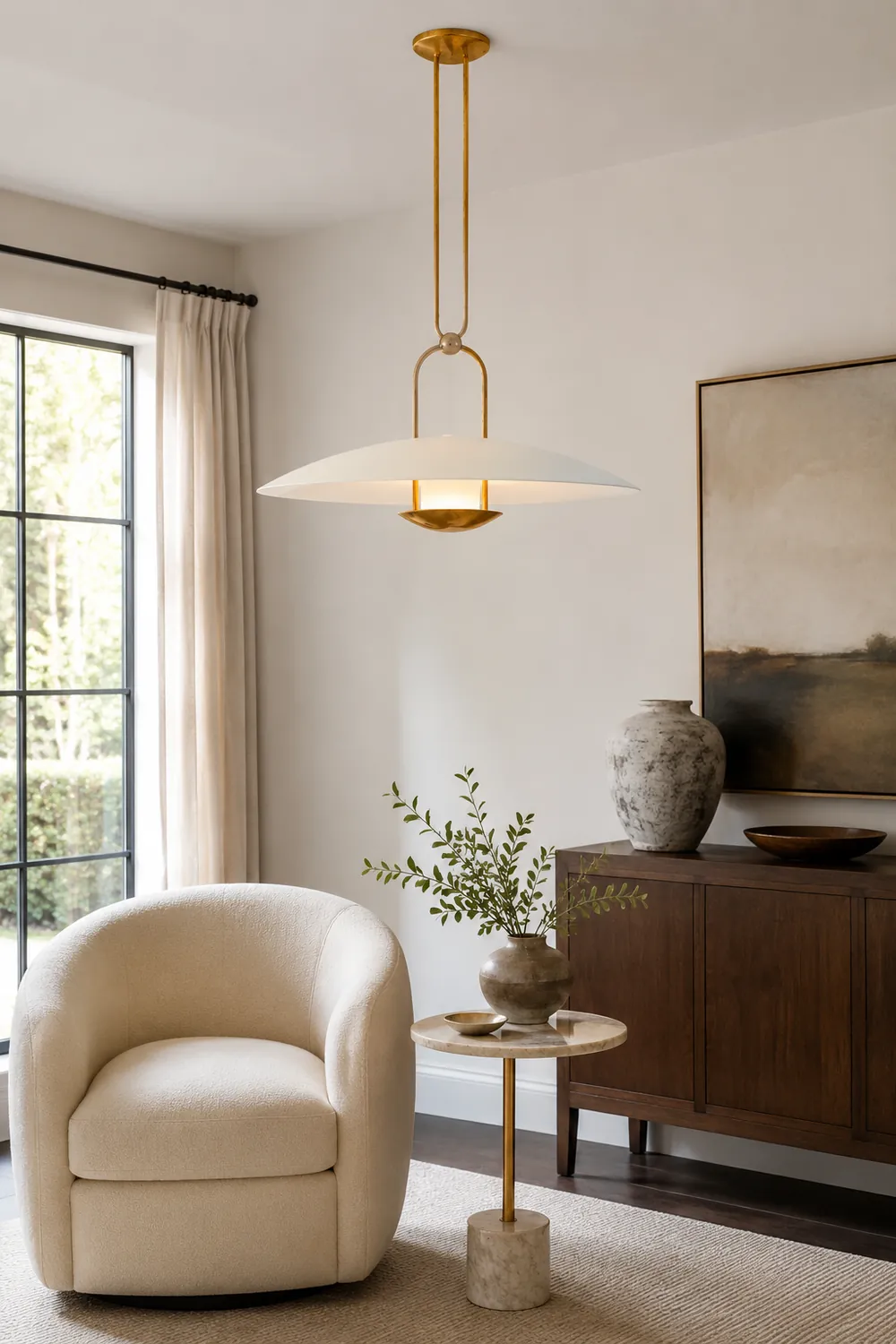 Contemporary Arched Design Pendant Lamp - Lumpaz