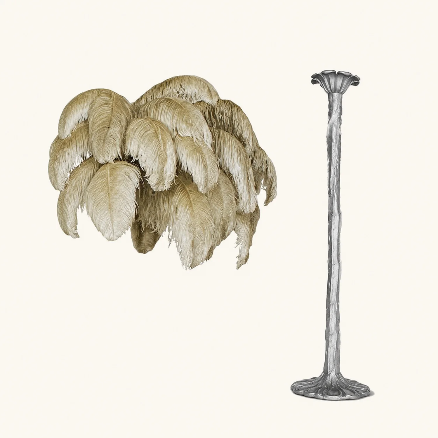 Colorful Ostrich Feather Chandelier - Lumpaz
