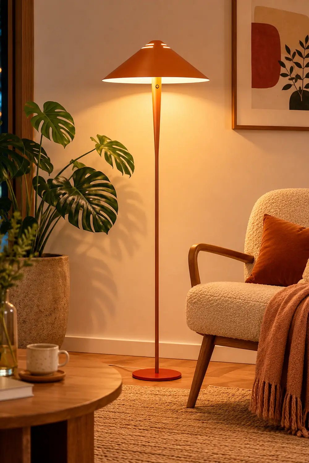 Cone Shade Modern Floor Lamp - Lumpaz