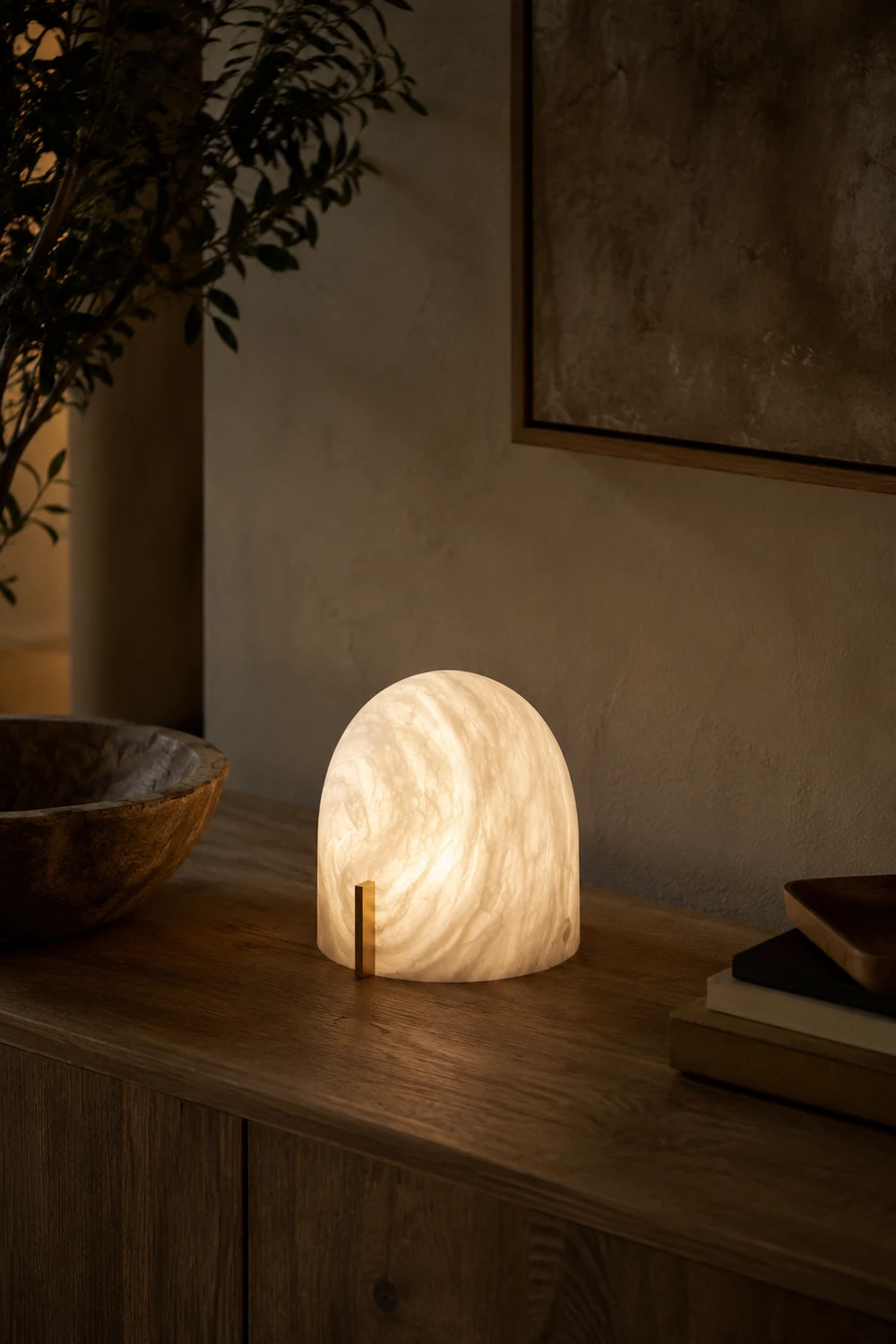 Handmade Alabaster Table Lamp - Lumpaz