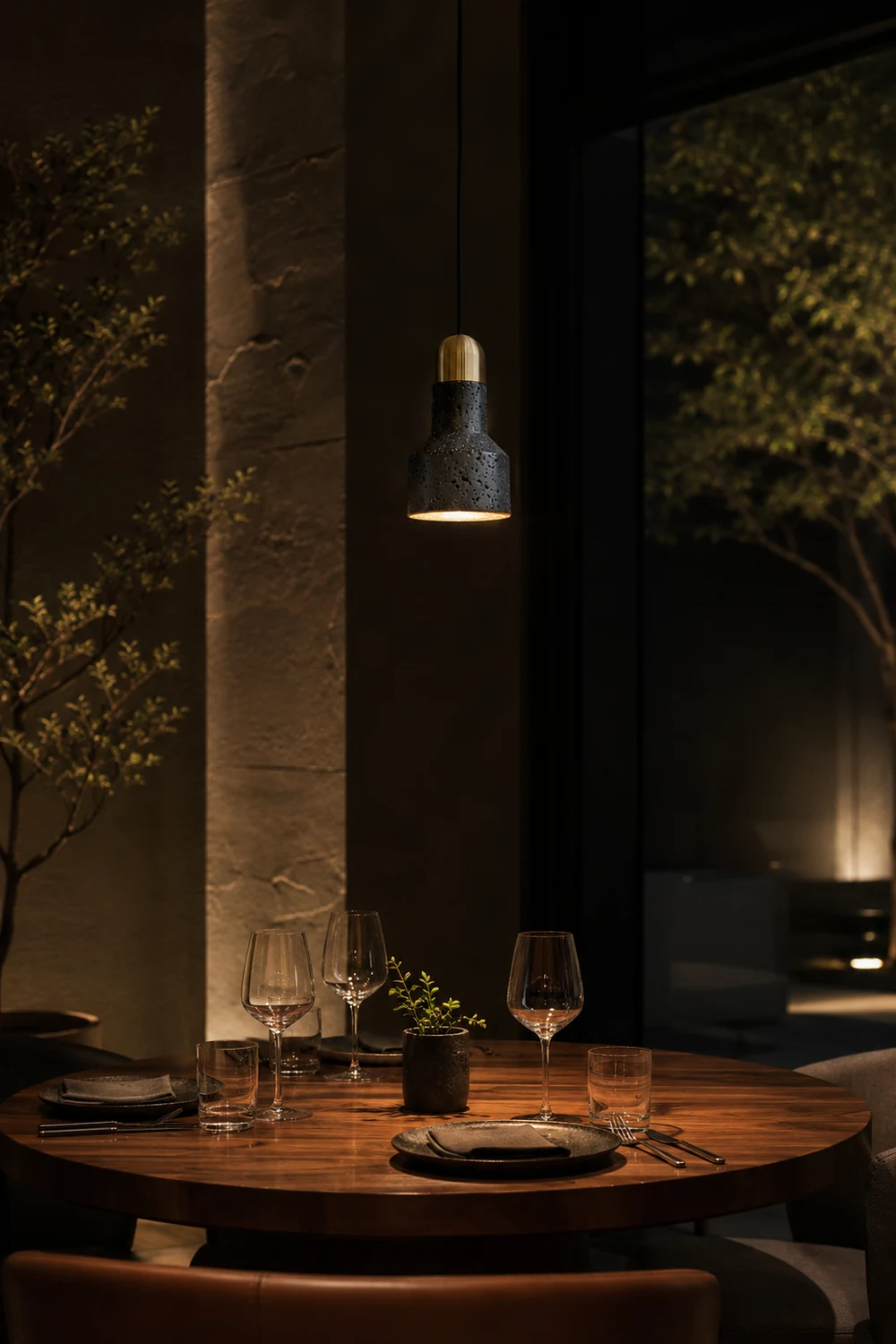 Volcanic Rock Textured Pendant Lamp - Lumpaz