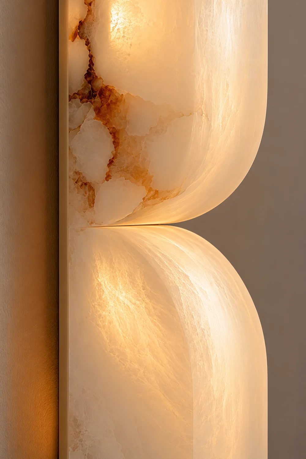 Double Curve Alabaster Wall Light - Lumpaz