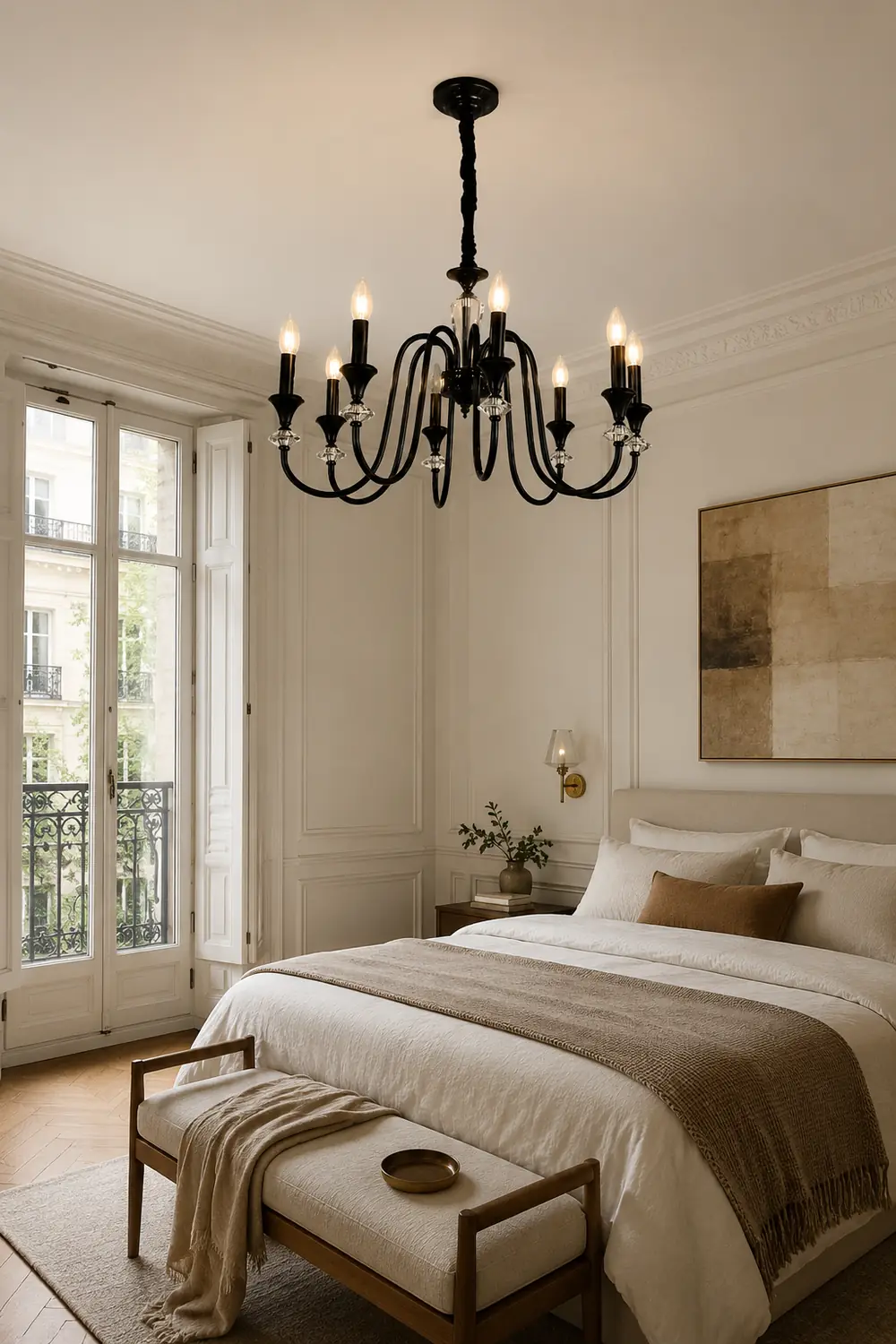 Vintage Iron Scroll Chandelier - Lumpaz