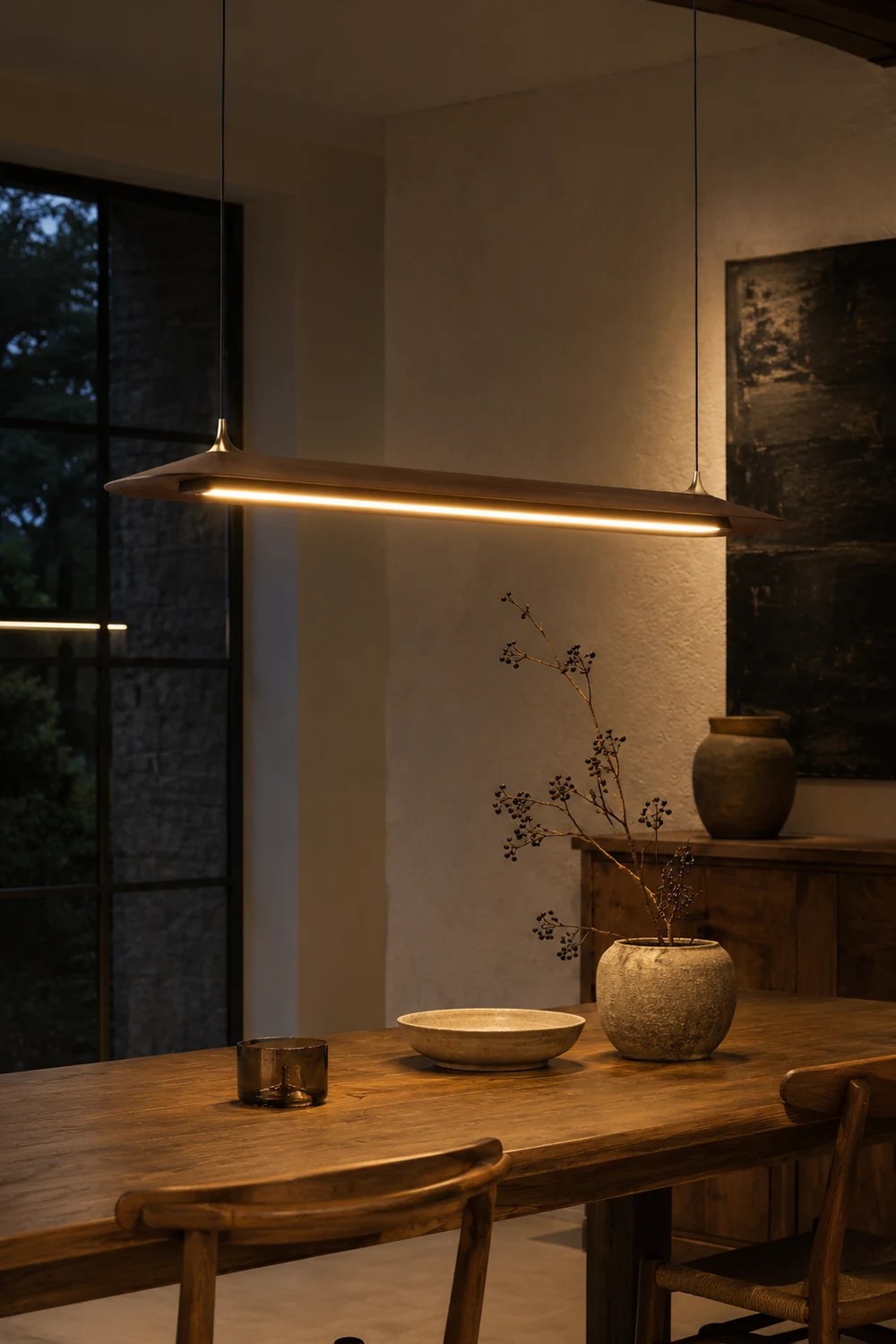 Mernoe walnut pendant lamp - Lumpaz