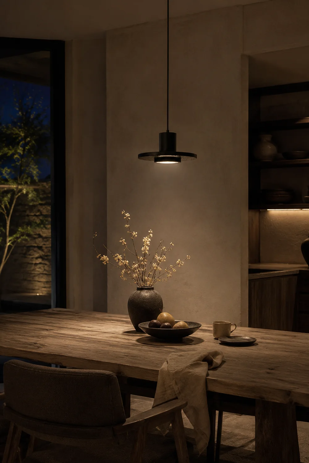 Lava Stone Black Pendant Light - Lumpaz