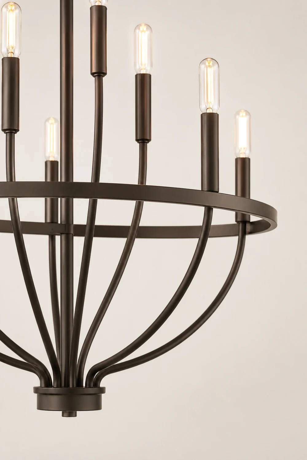Modern Industrial 12-Light Cage Chandelier - Lumpaz