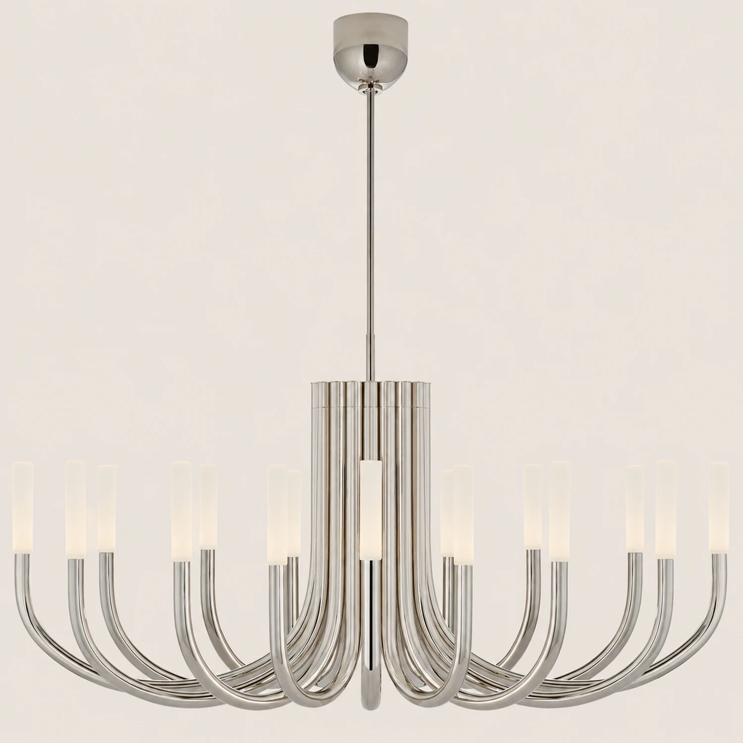 Rousseau Modern Black Linear Candle Chandelier - Lumpaz