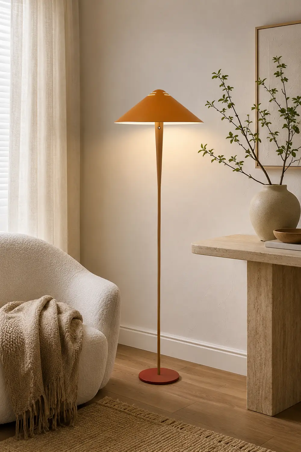 Cone Shade Modern Floor Lamp - Lumpaz