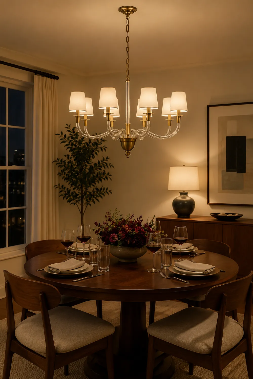 Vivian Modern Nickel Multi-Arm Chandelier - Lumpaz