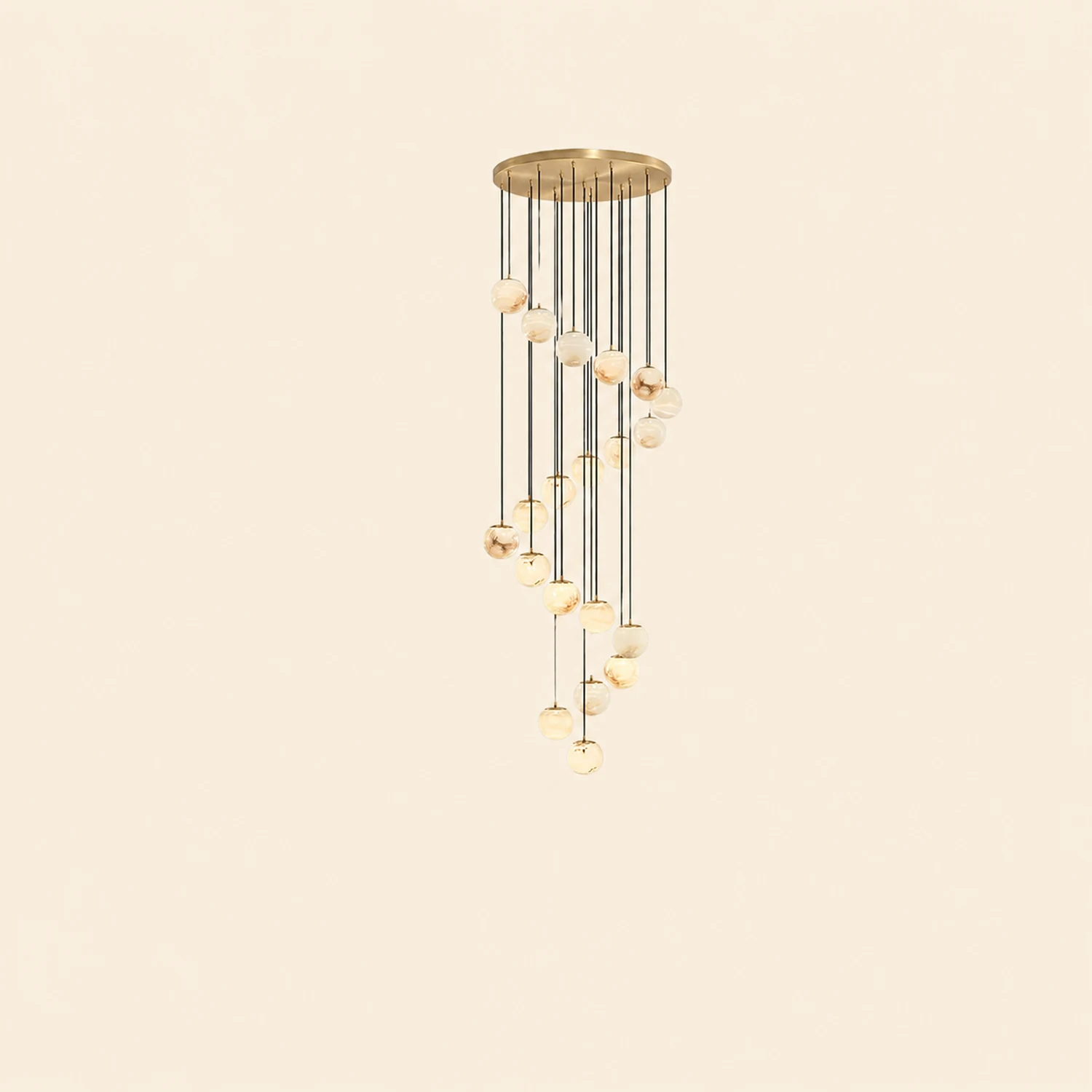 Luxury Multi-Globe Alabaster Pendant Light - Lumpaz