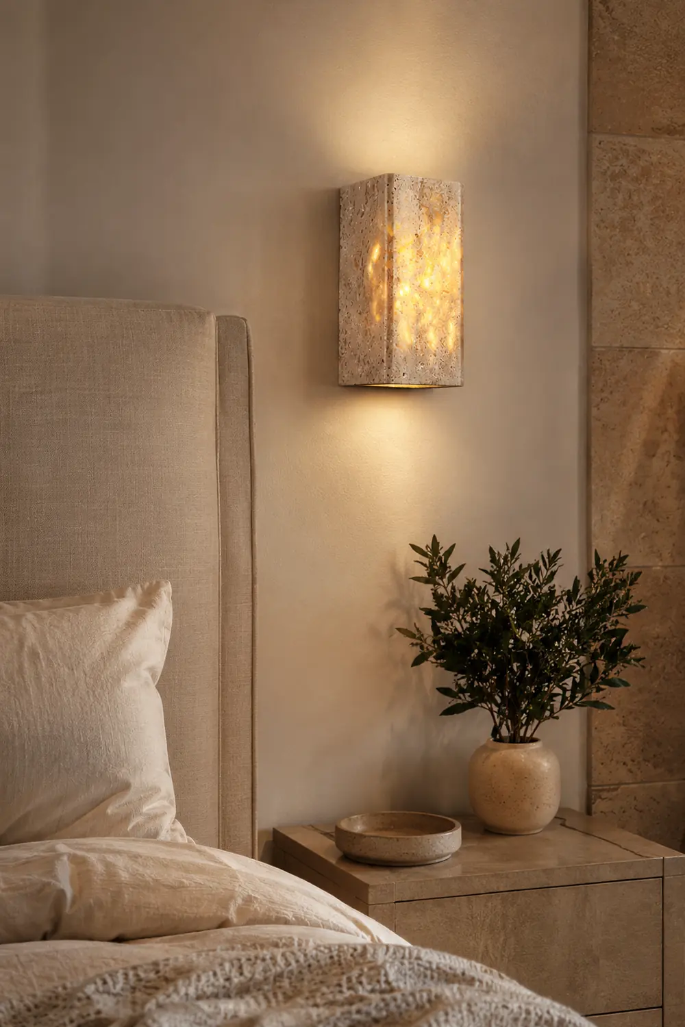 Rectangular Stone LED Wall Lamp - Lumpaz