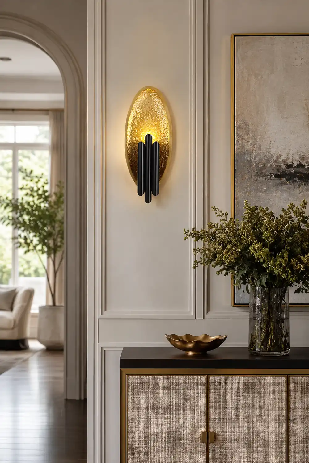 Electroplated Iron Oval Wall Light - Lumpaz