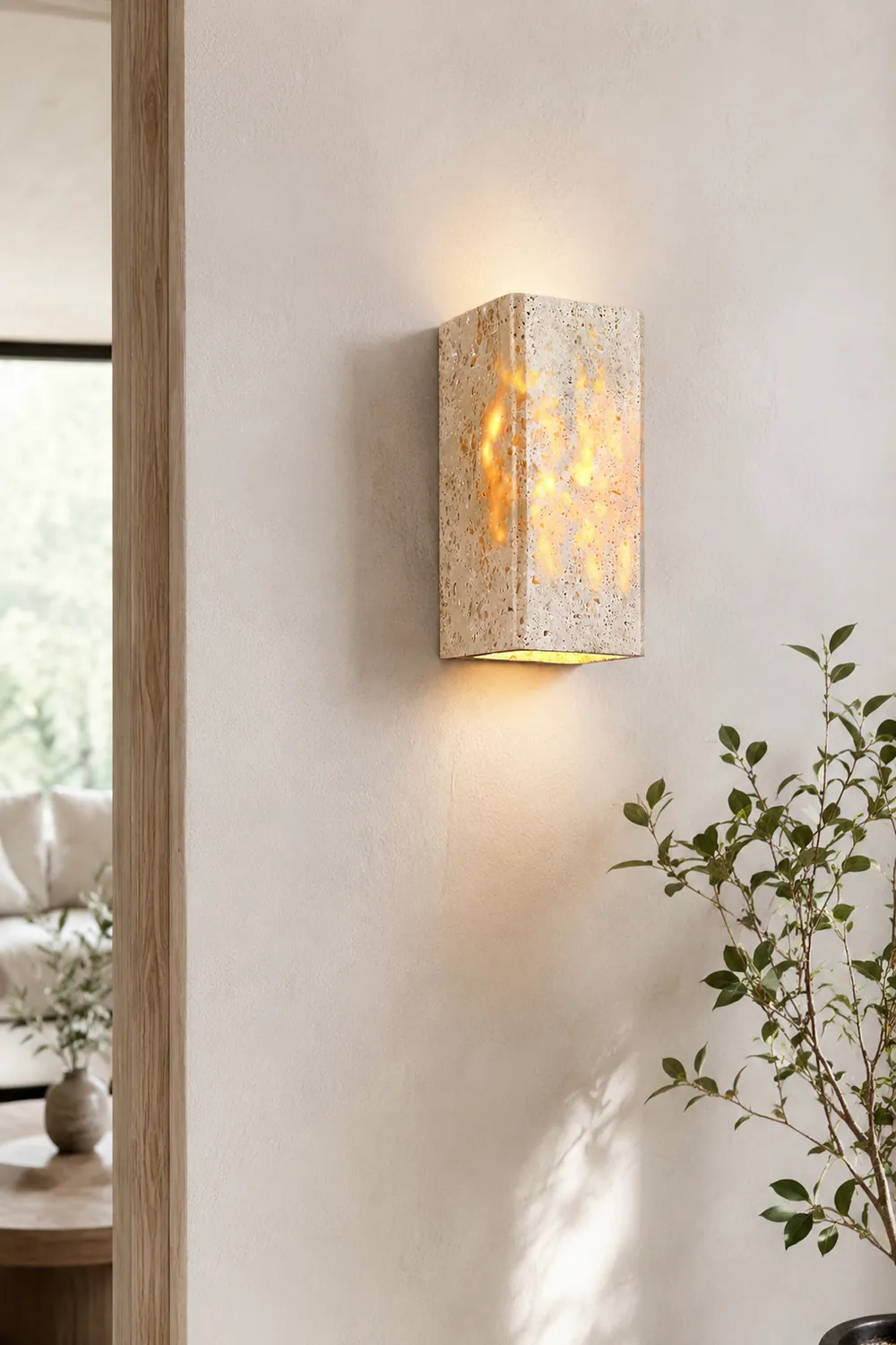 Rectangular Stone LED Wall Lamp - Lumpaz