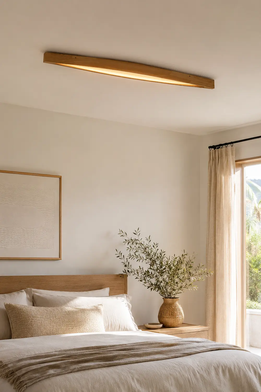 Horizon Linear Wood Ceiling Lamp - Lumpaz