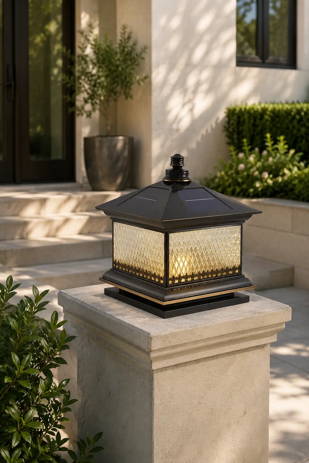Diamond Solar Post Outdoor Light - Lumpaz