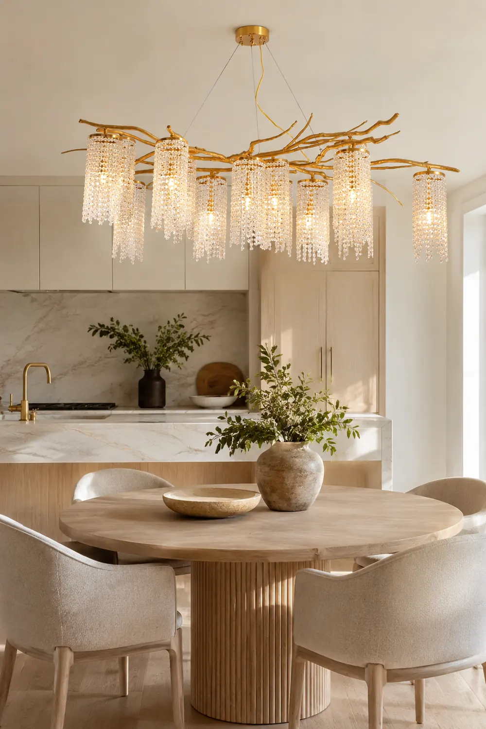 Forest Dawn Brass Chandelier - Lumpaz