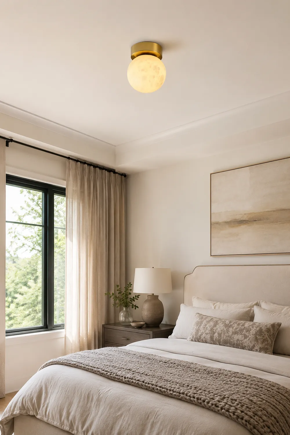 Moon Alabaster Ceiling Light - Lumpaz