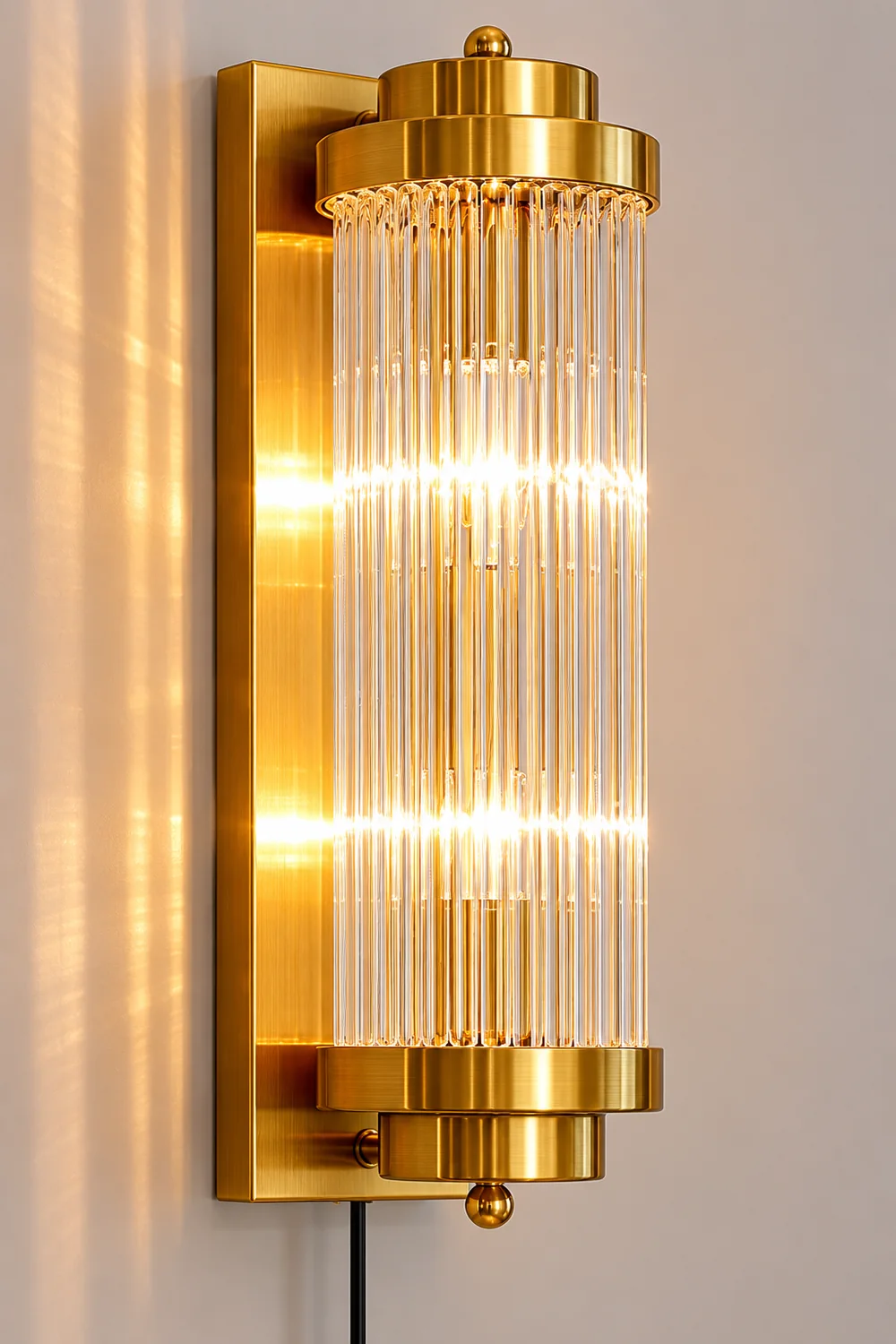Pillar Offset Plug In Wall Lamp - Lumpaz