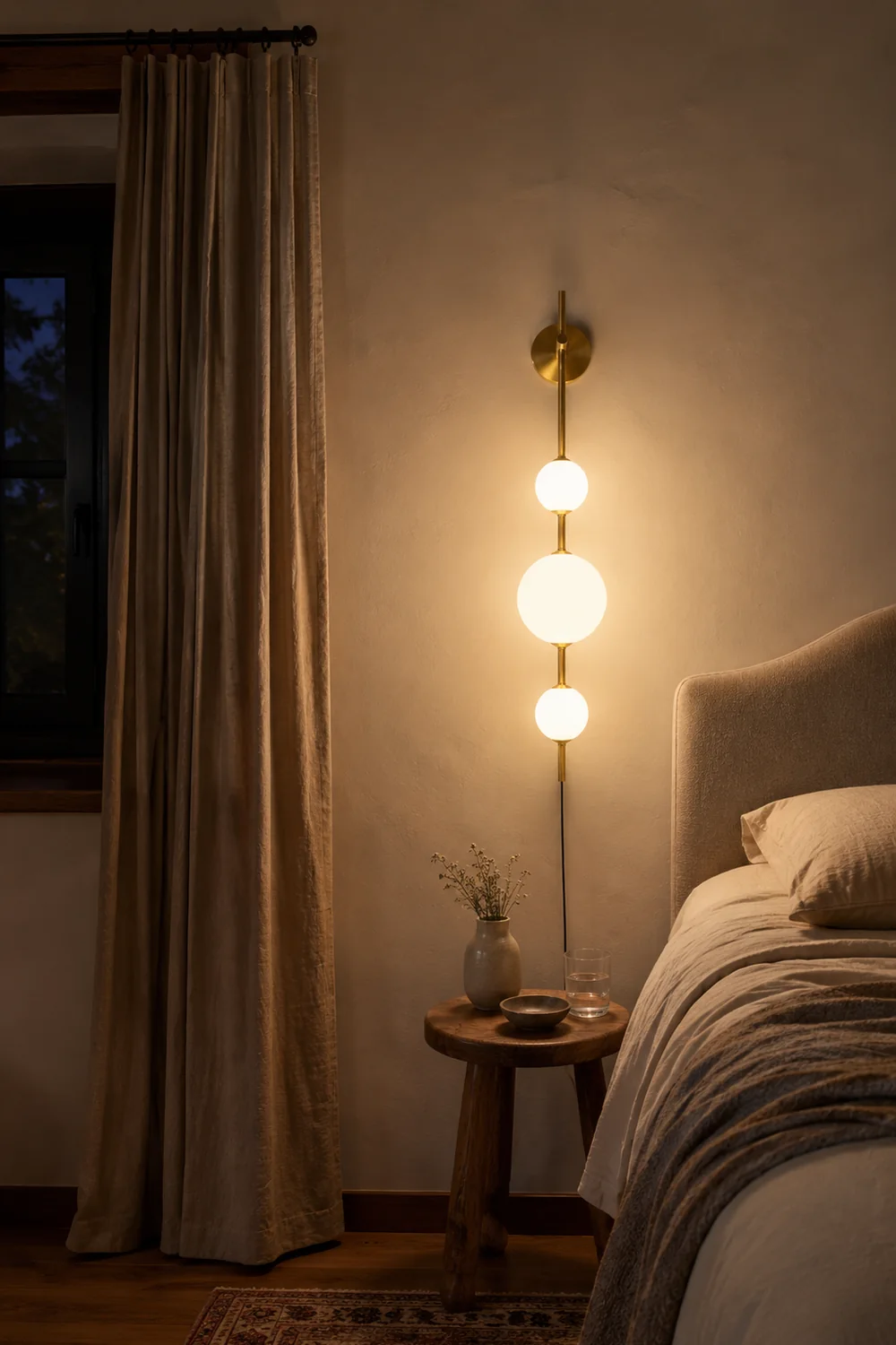 Vertical Globe Plug In Wall Lamp - Lumpaz
