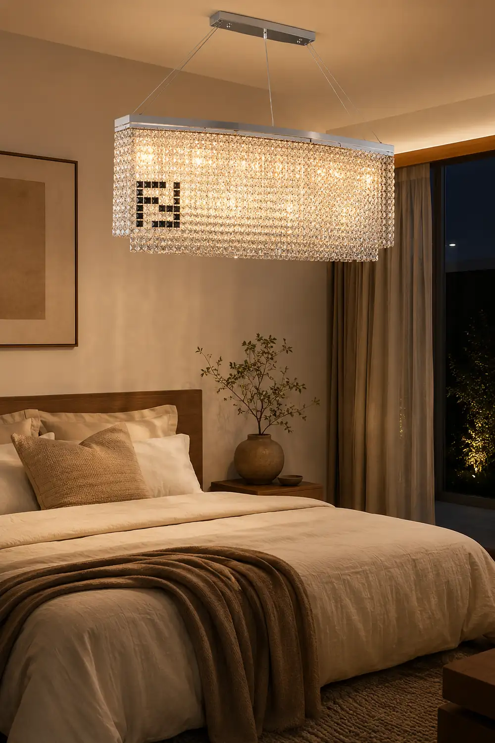 Liliana Rectangle Crystal Chandelier - Lumpaz