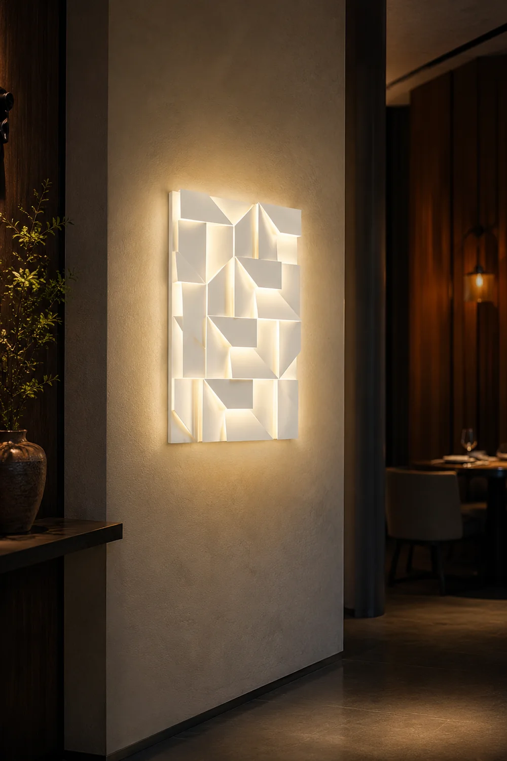 Shadows Built-in Battery Wall Lamp - Lumpaz