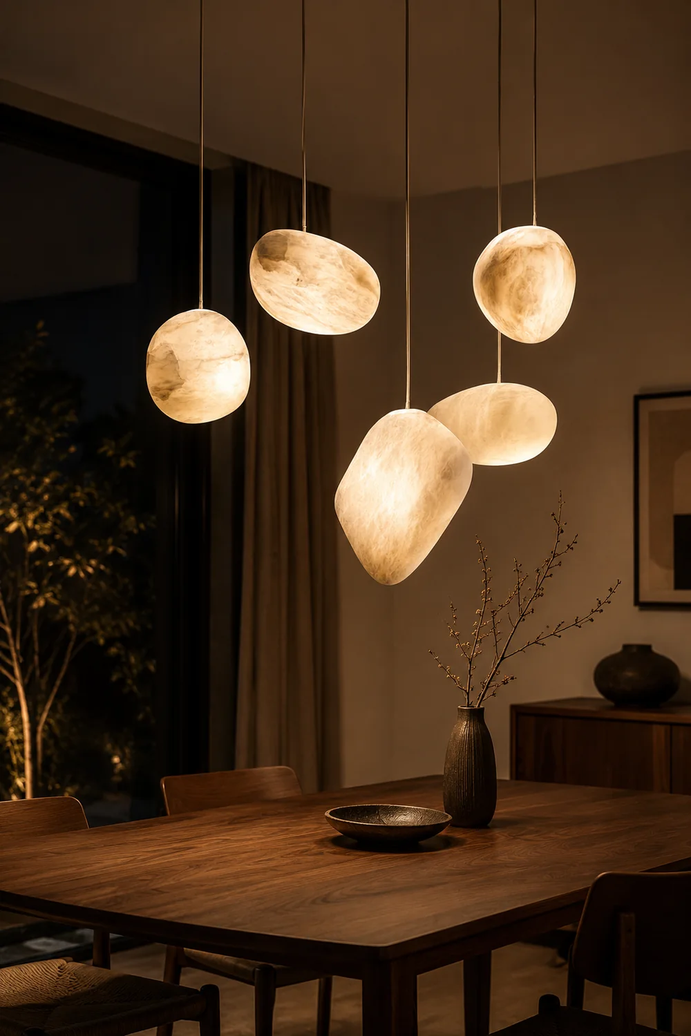 Pebbles Alabaster Pendant Lamp - Lumpaz
