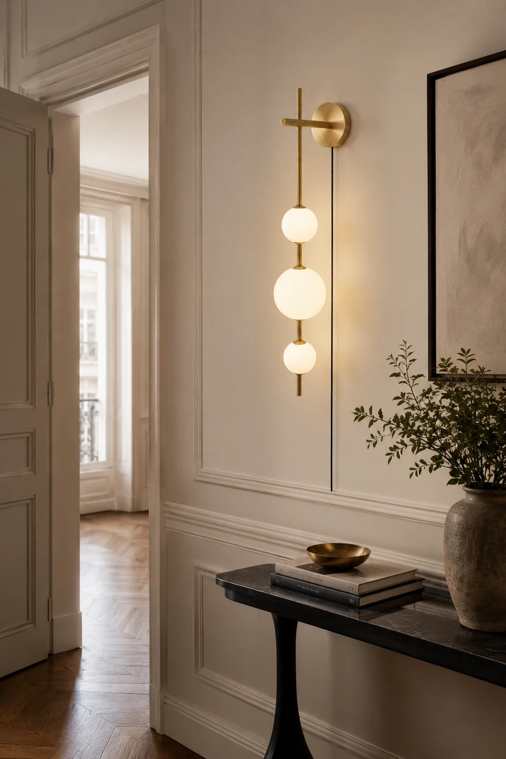Vertical Globe Plug-in Wall Lamp - Lumpaz