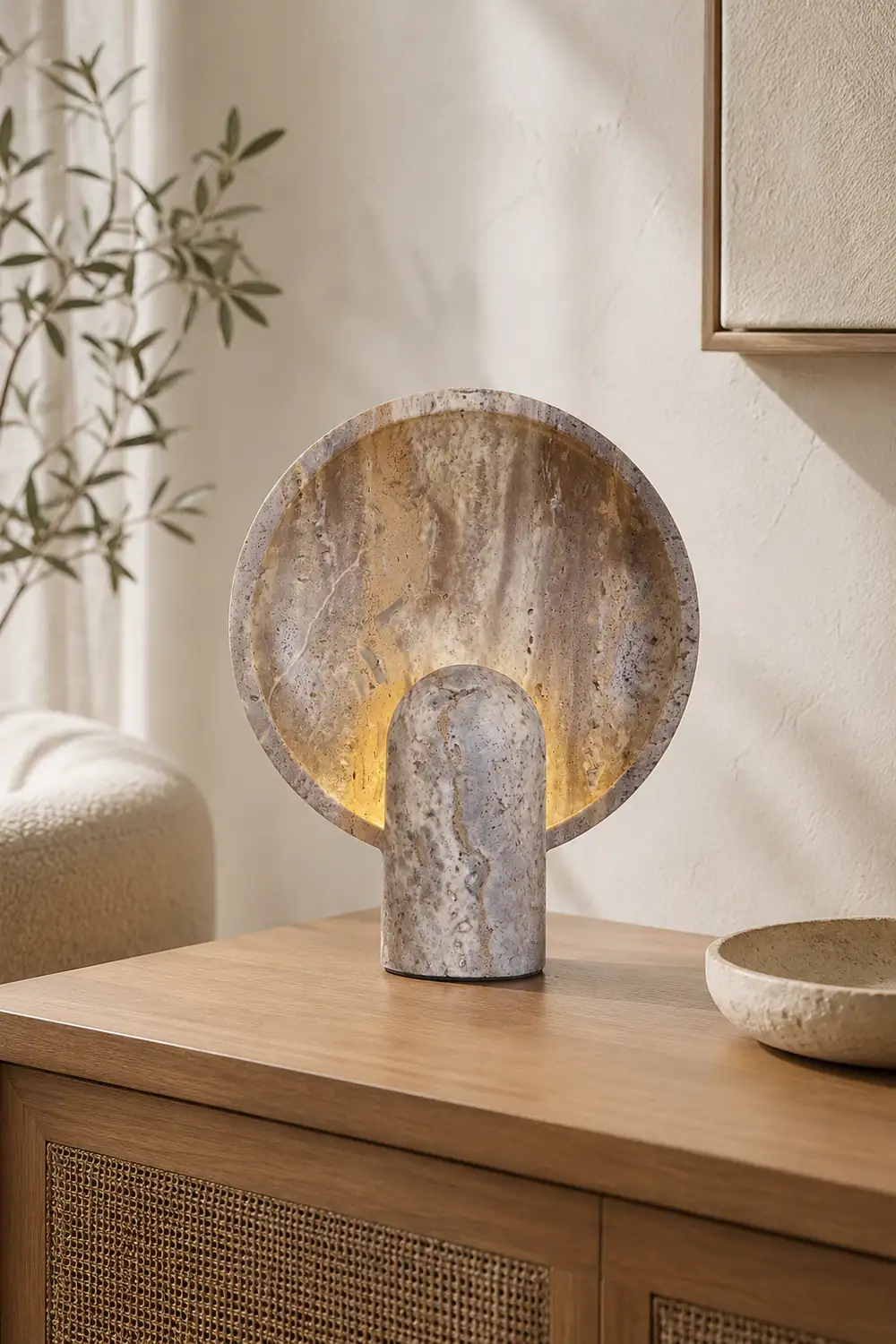 Eclipse Stone Table Lamp - Lumpaz