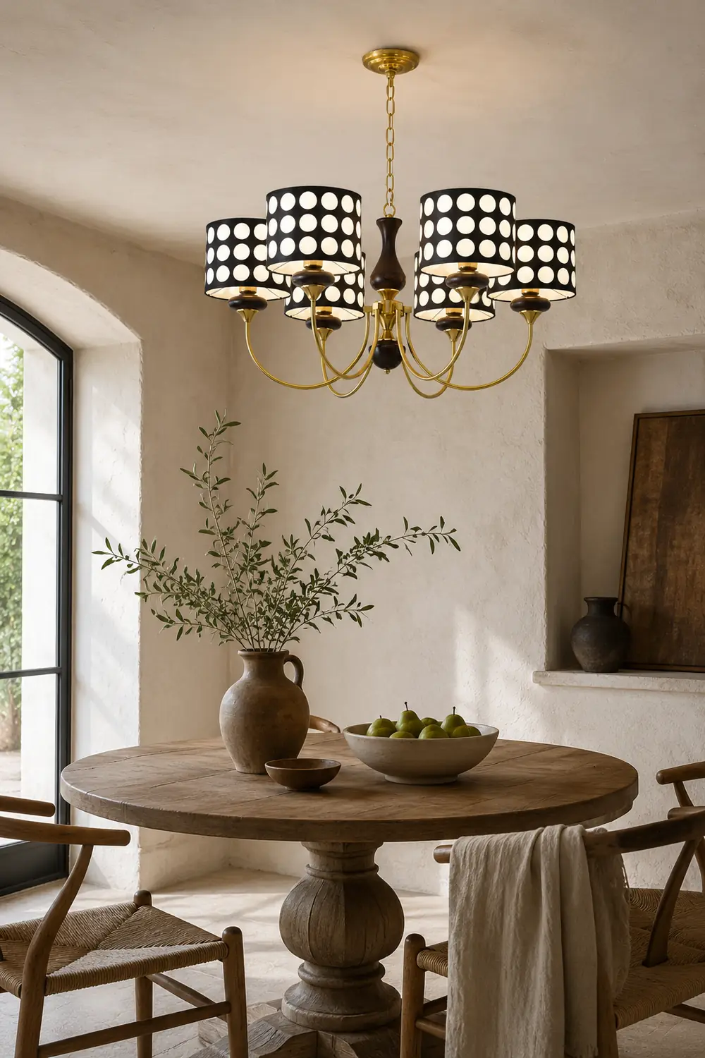 Black Polka Dots Chandelier - Lumpaz