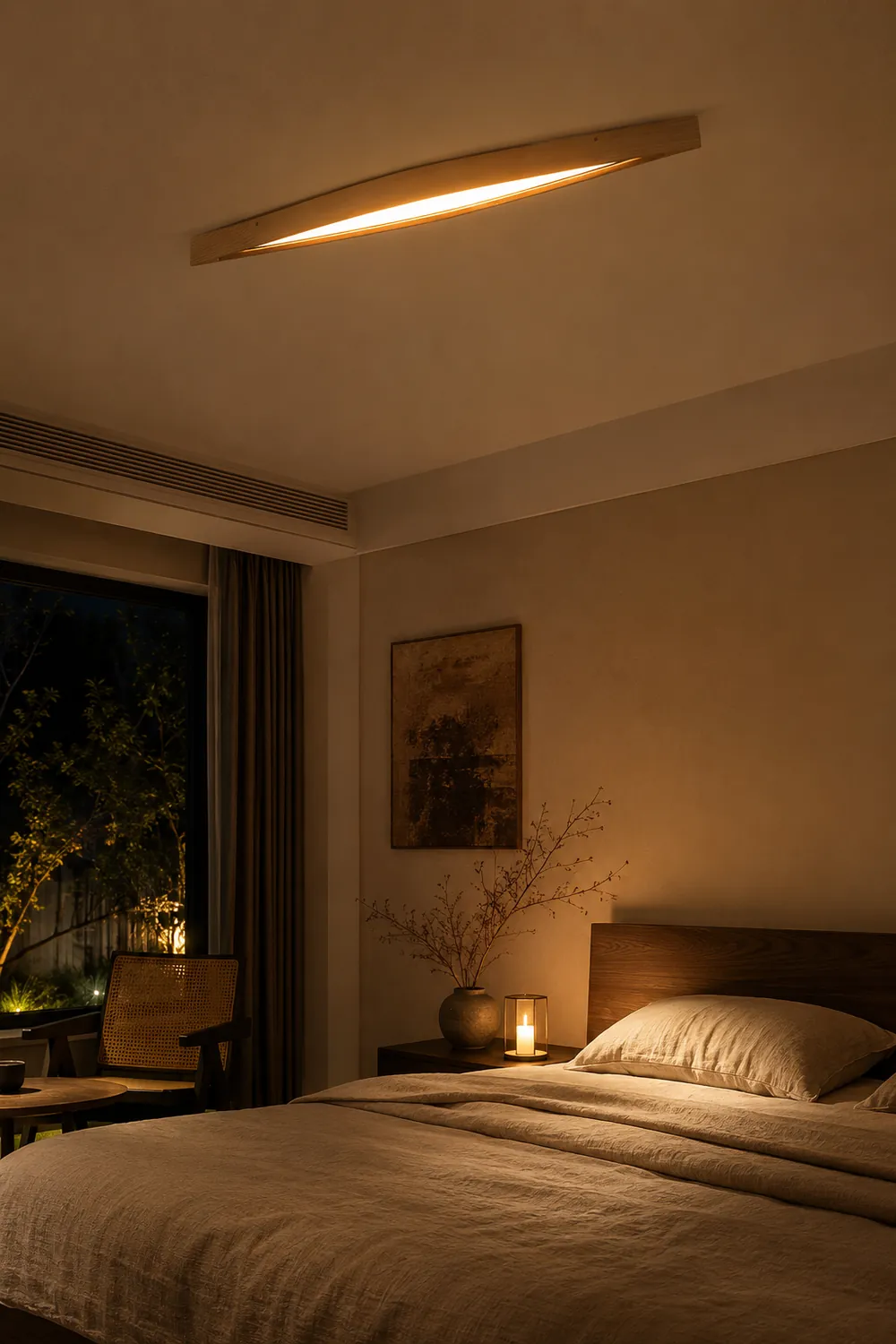 Horizon Linear Wood Ceiling Lamp - Lumpaz