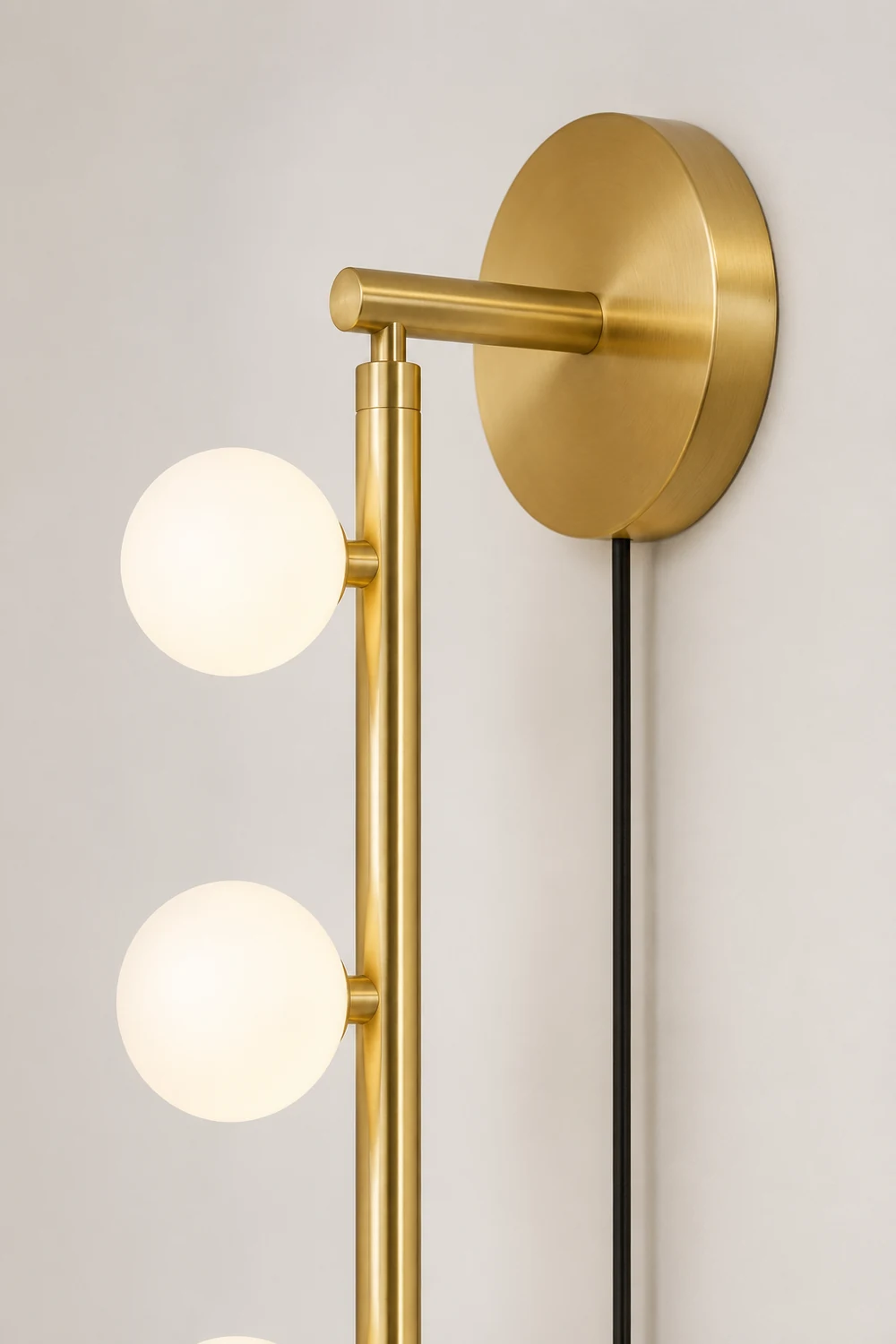 Brass Glass Tube Plug-in Wall Lamp - Lumpaz