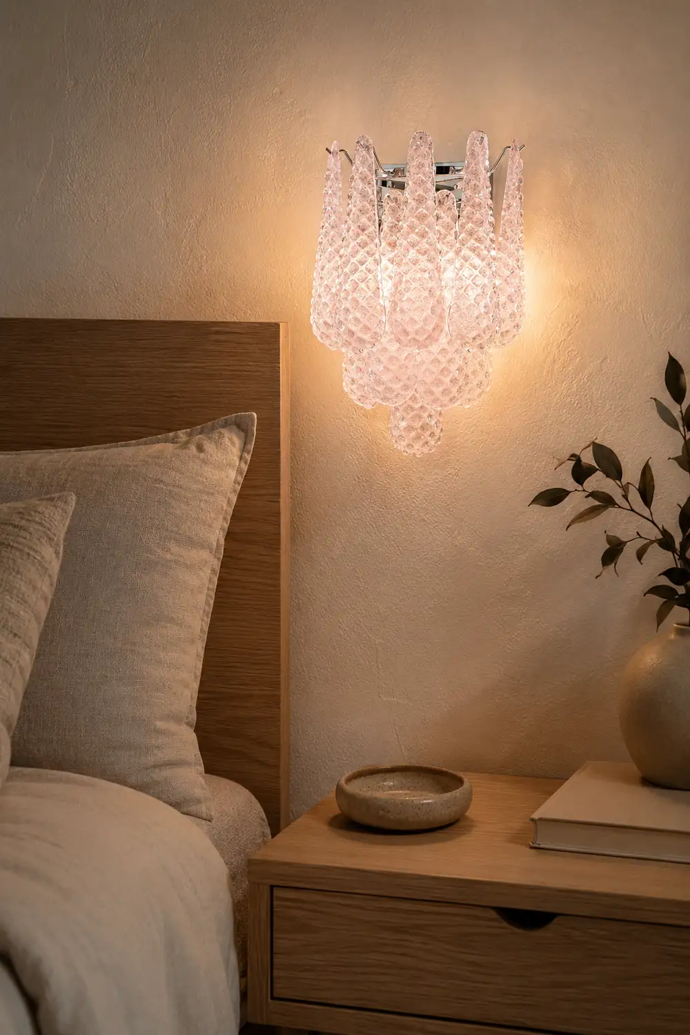 Pink Waffle Wall Sconce - Lumpaz