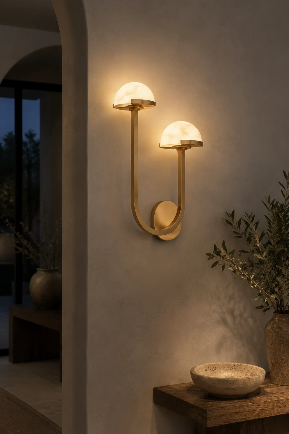 Mushroom Alabaster Wall Lamp - Lumpaz