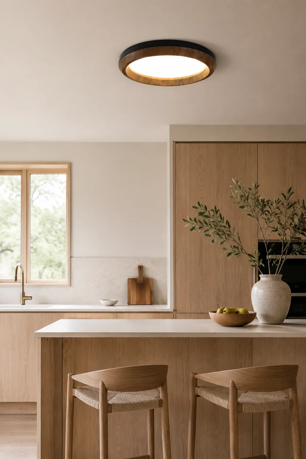 Ripple Wood Ceiling Light - Lumpaz