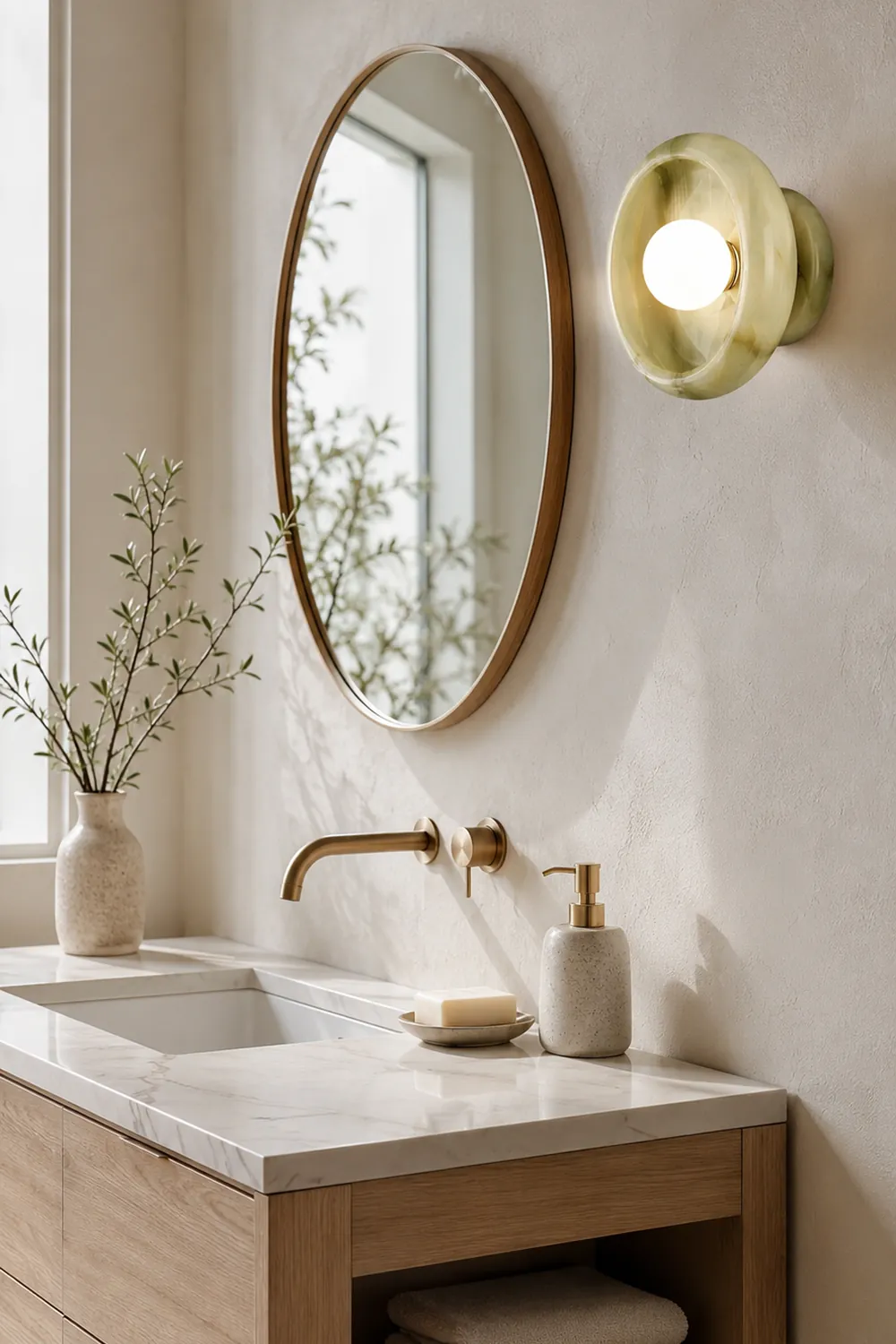 Eclipse Jade Wall Sconce - Lumpaz