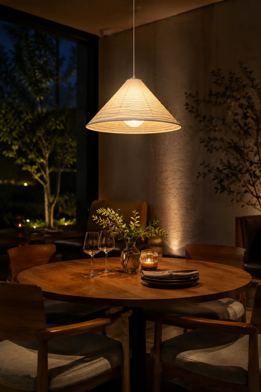 Cone Washi Pendant Light - Lumpaz