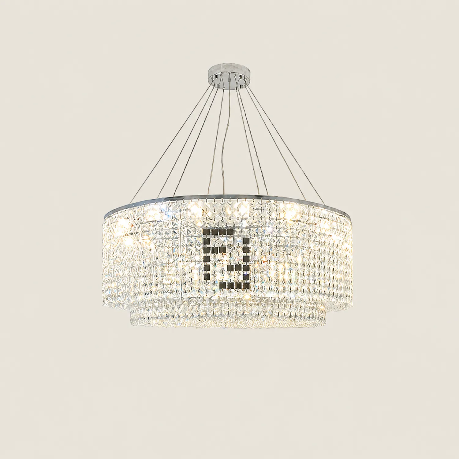 Liliana Round Crystal Chandelier - Lumpaz