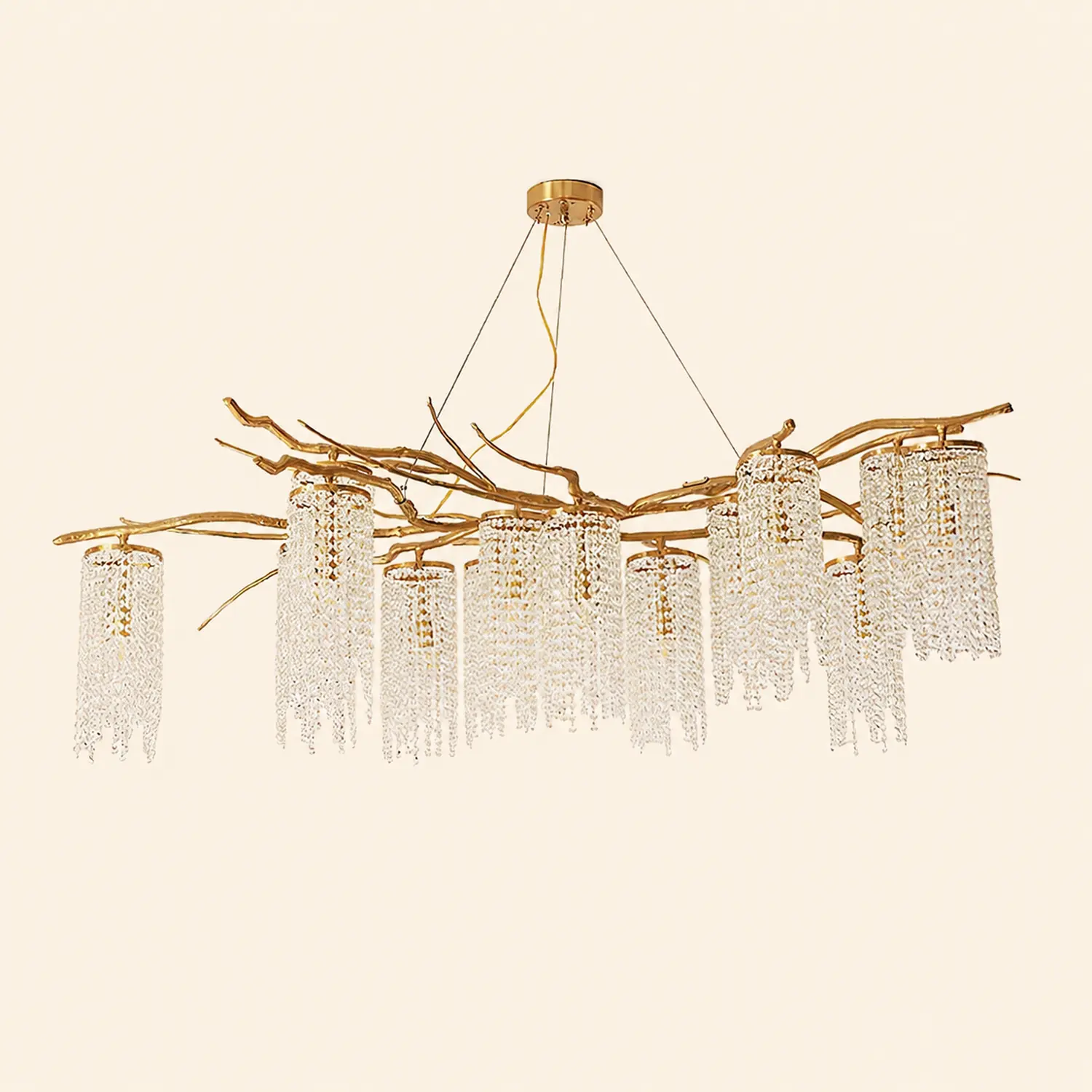 Forest Dawn Brass Chandelier - Lumpaz