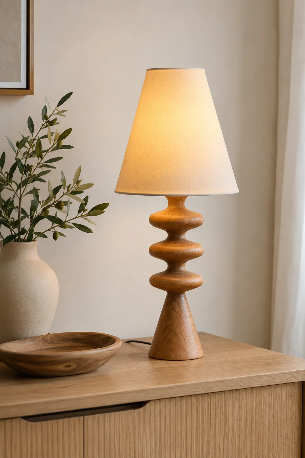 Ripple Wood Table Lamp - Lumpaz