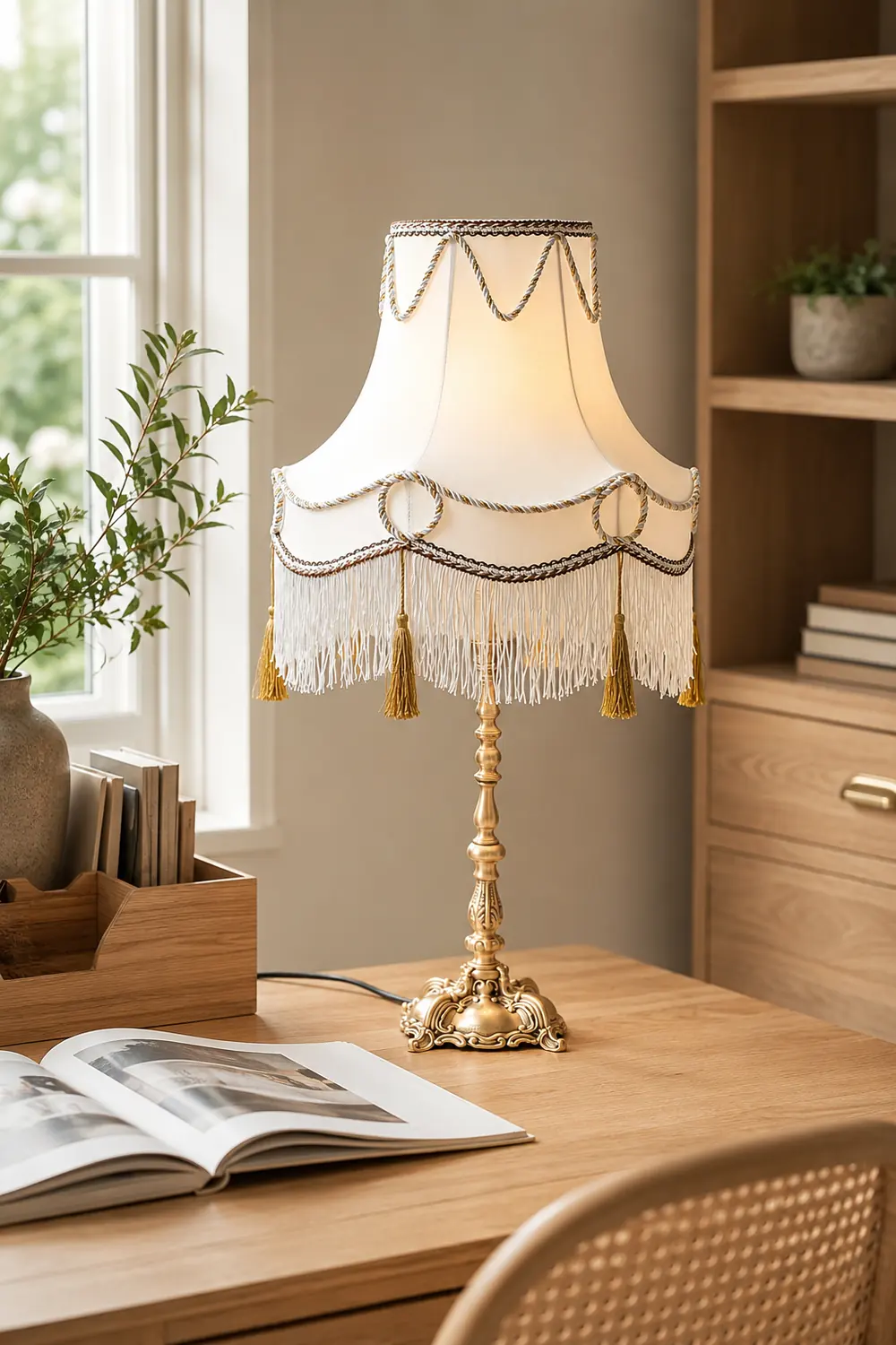 Victorian Brass Table Lamp - Lumpaz