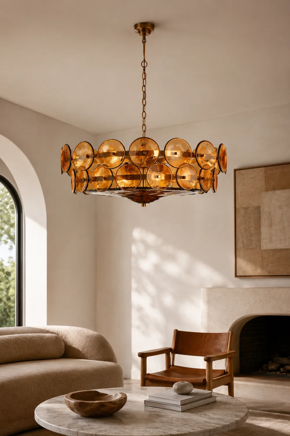 Solaris Disc Murano Chandelier - Lumpaz