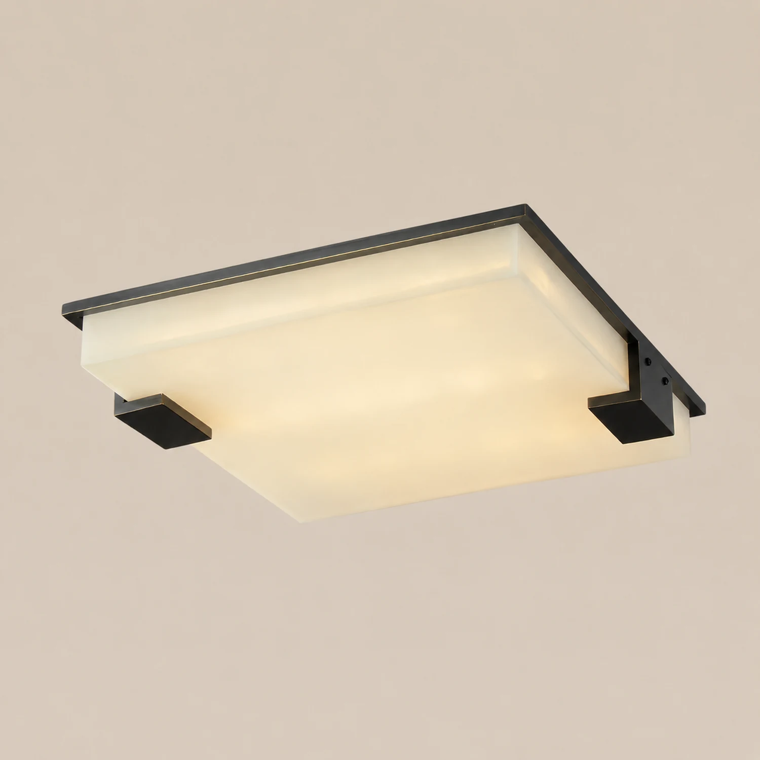 Square Alabaster Ceiling Lamp - Lumpaz