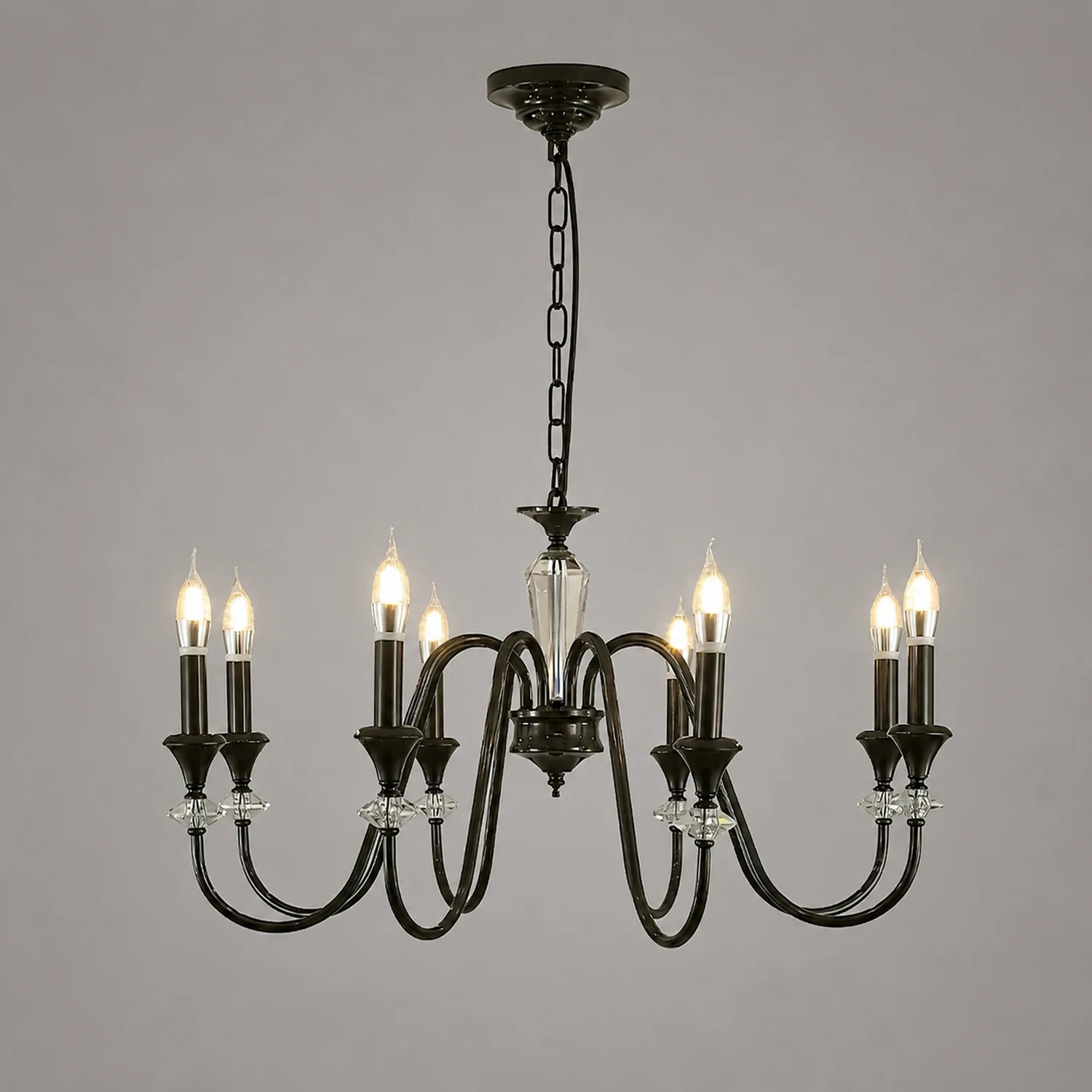 Noir Candelabra Chandelier - Lumpaz