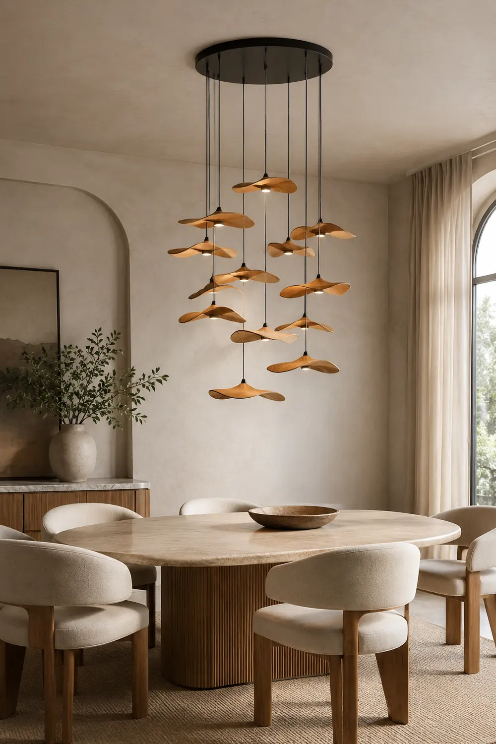 Empty Leaf Chandelier - Lumpaz