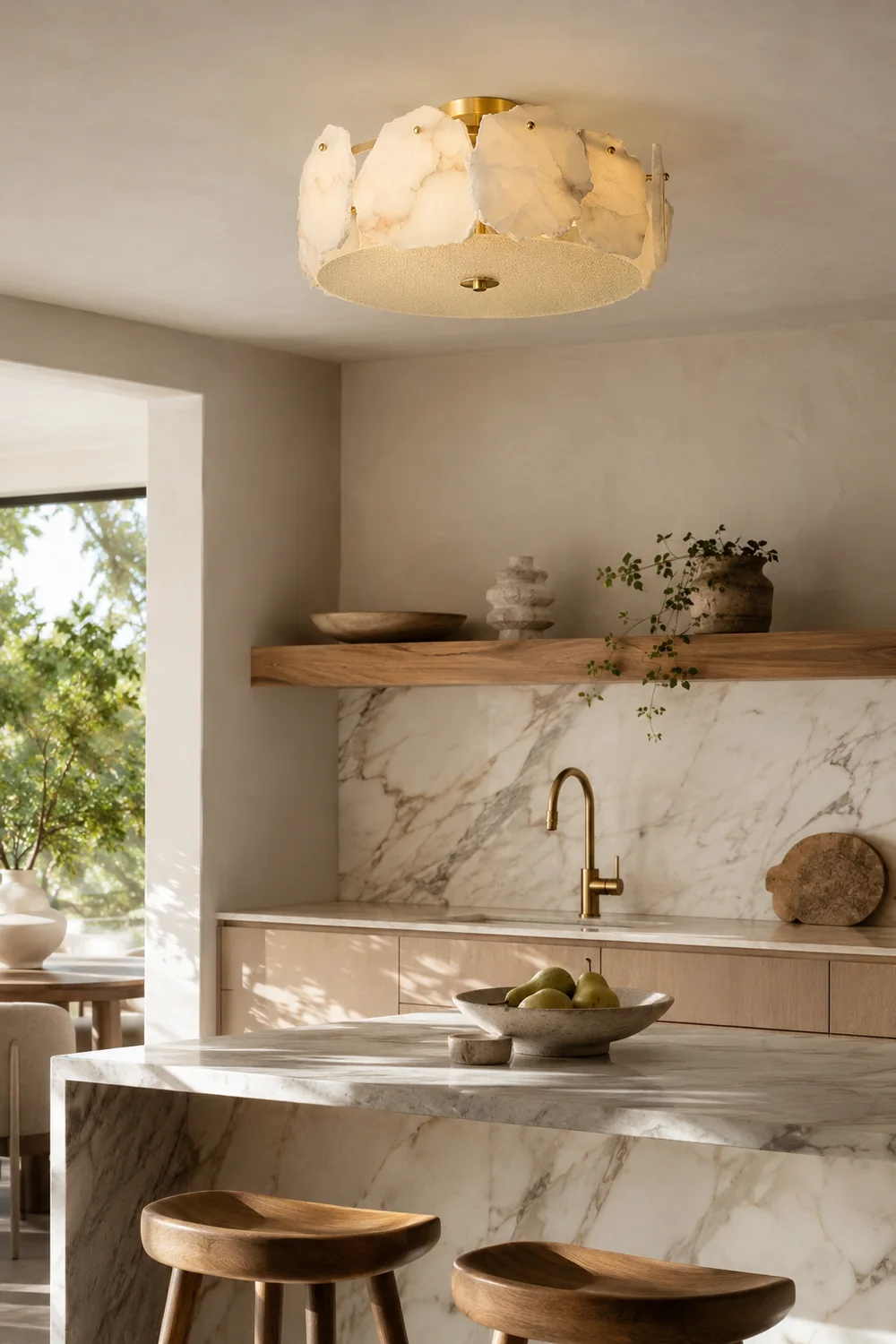 Valeria Alabaster Ceiling Lamp - Lumpaz